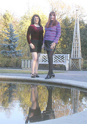 Shandi & Sabrina by the pond